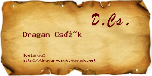 Dragan Csák névjegykártya